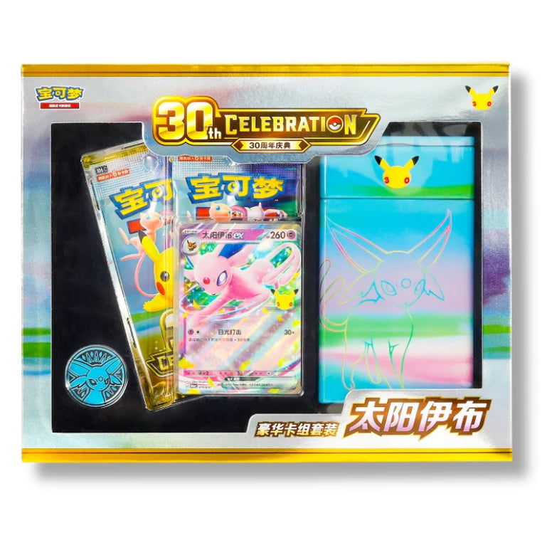 Pokémon 30th Celebration – Coffret Espeon / Mentali – Chinois Simplifié – Précommande