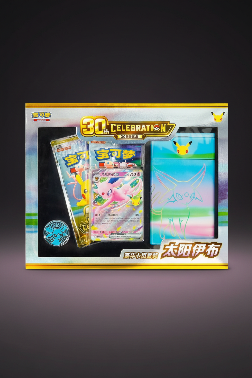 Coffret Pokémon Mentali Espeon – 30th Celebration Chinois Simplifié