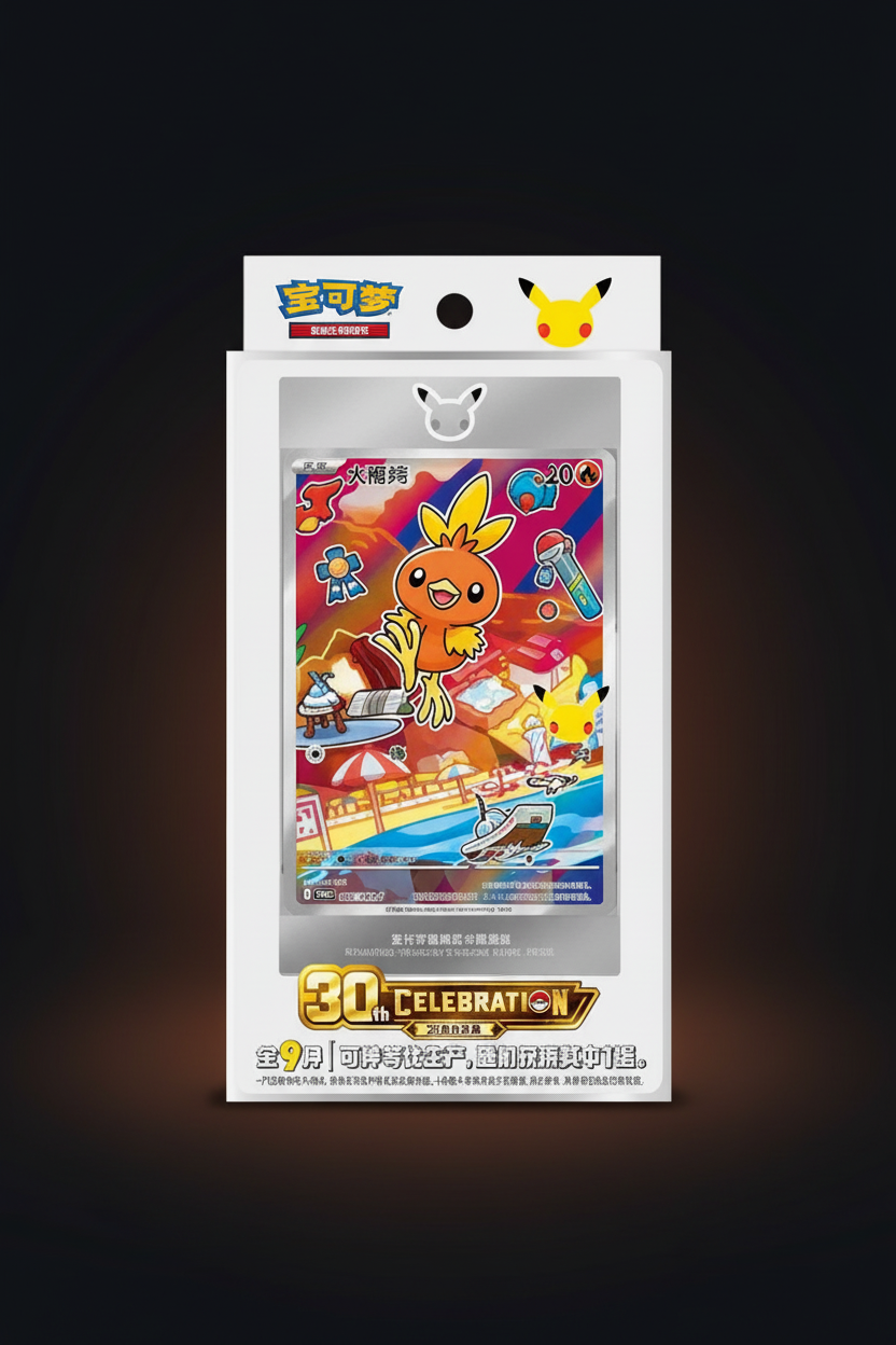 Coffret Pokémon 30th Anniversary First Partners Vol.3 – Poussifeu – Holo Card Set Chinois